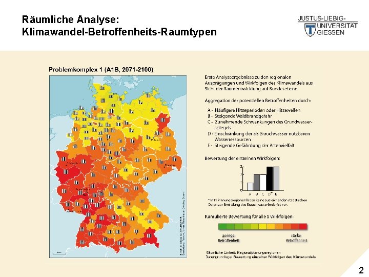 Räumliche Analyse: Klimawandel-Betroffenheits-Raumtypen 2 