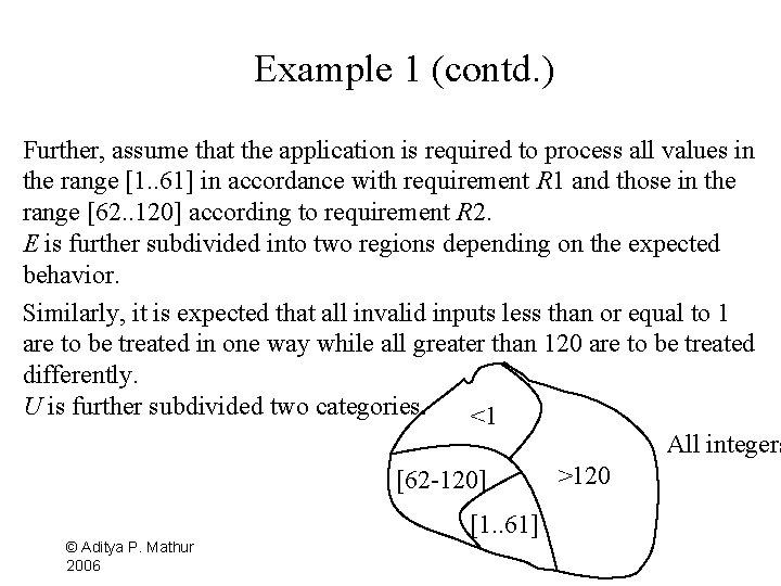 Example 1 (contd. ) Further, assume that the application is required to process all