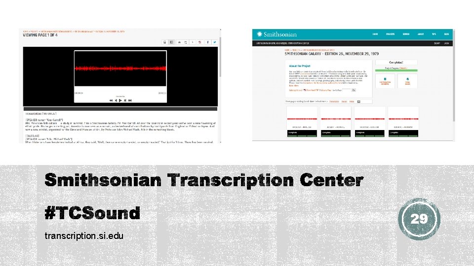 29 transcription. si. edu 