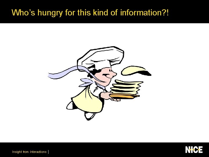 Who’s hungry for this kind of information? ! Insight from Interactions 