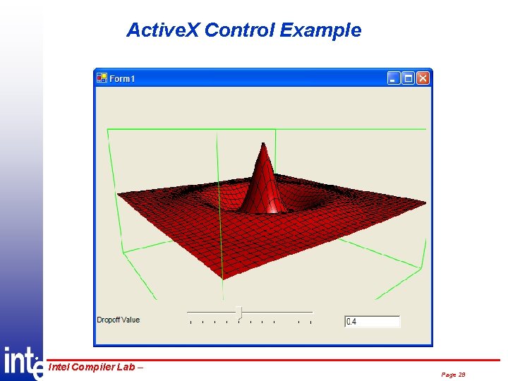 Active. X Control Example ® Intel Compiler Lab – Page 29 