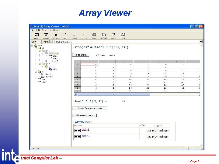 Array Viewer ® Intel Compiler Lab – Page 3 