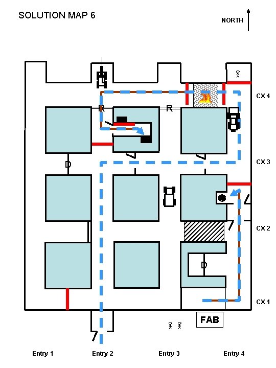 SOLUTION MAP 6 NORTH CX 4 R R CX 3 D CX 2 D