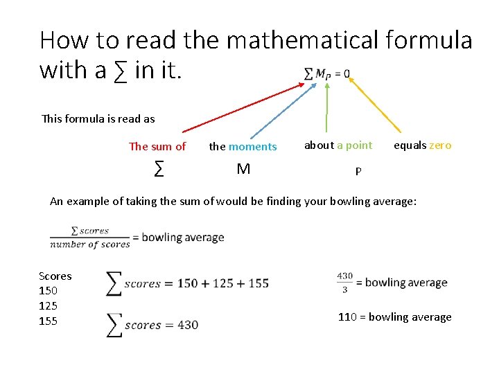 How to read the mathematical formula with a ∑ in it. This formula is