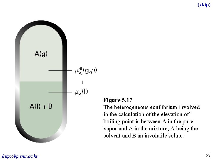 (skip) Figure 5. 17 The heterogeneous equilibrium involved in the calculation of the elevation