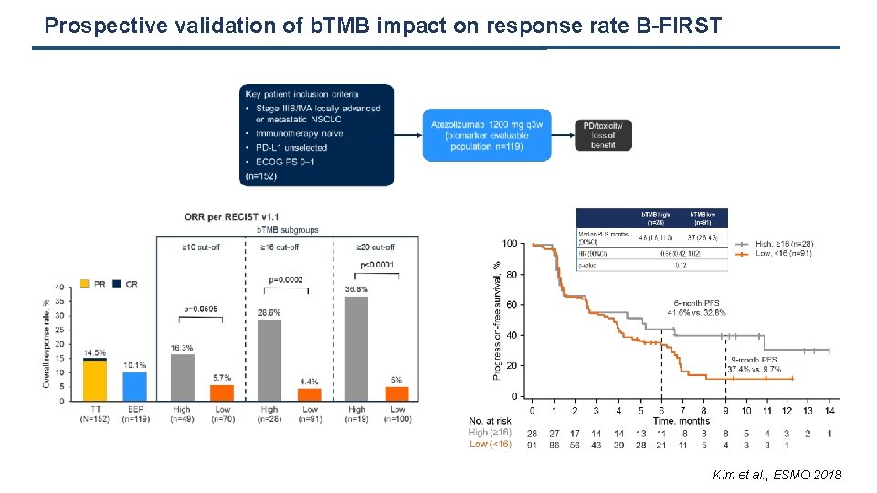 Prospective validation of b. TMB impact on response rate B-FIRST Kim et al. ,
