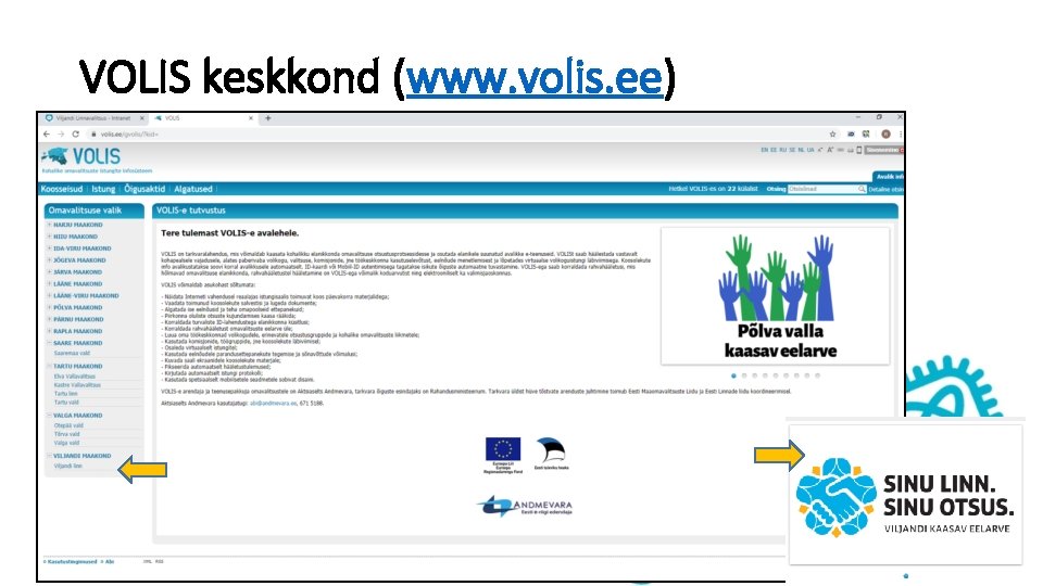 VOLIS keskkond (www. volis. ee) 