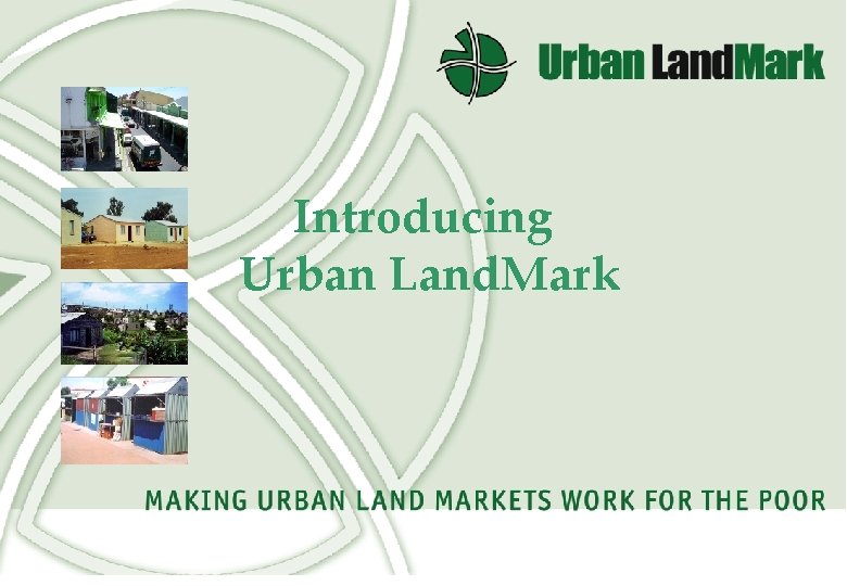 Introducing Urban Land. Mark 