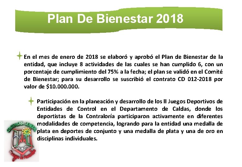 Plan De Bienestar 2018 En el mes de enero de 2018 se elaboró y