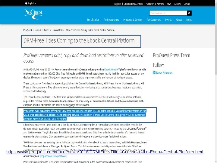 https: //www. proquest. com/about/news/2018/DRM-Free-Titles-Coming-to-the-Ebook-Central-Platform. html 