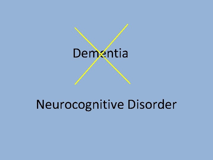 Dementia Neurocognitive Disorder 