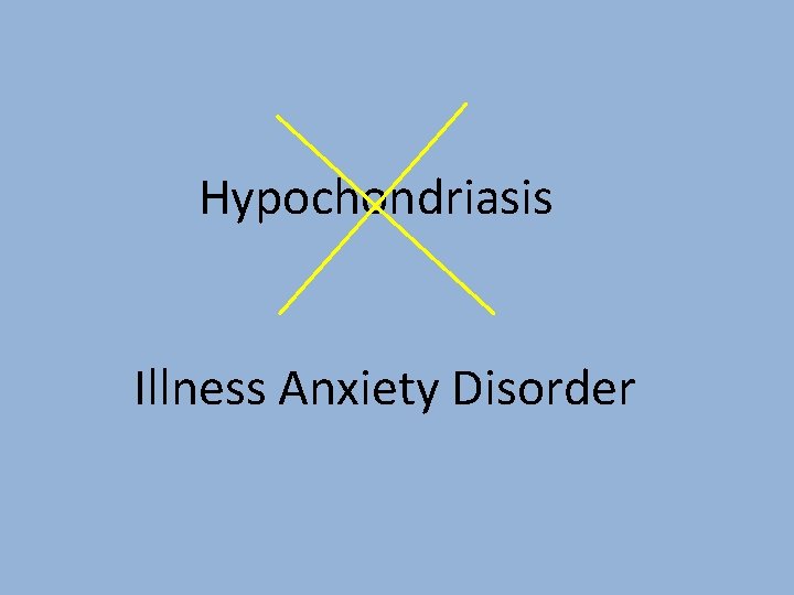 Hypochondriasis Illness Anxiety Disorder 