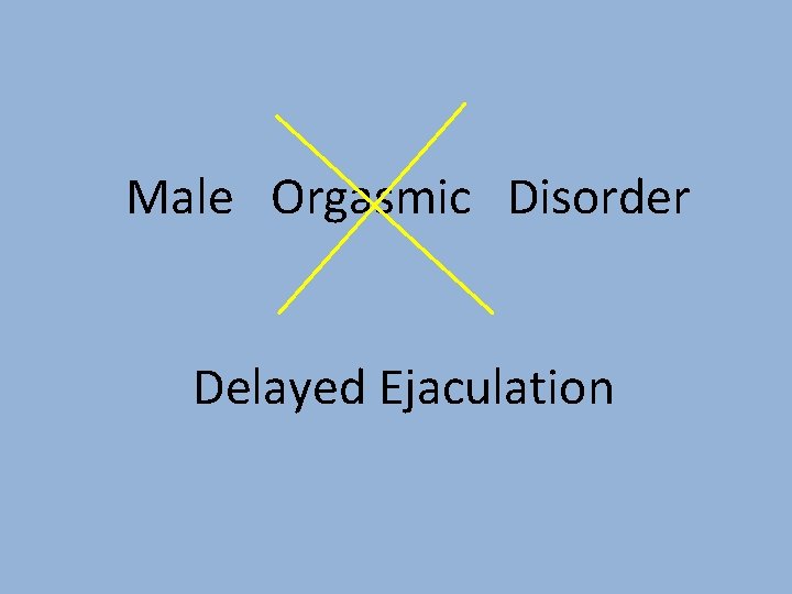 Male Orgasmic Disorder Delayed Ejaculation 