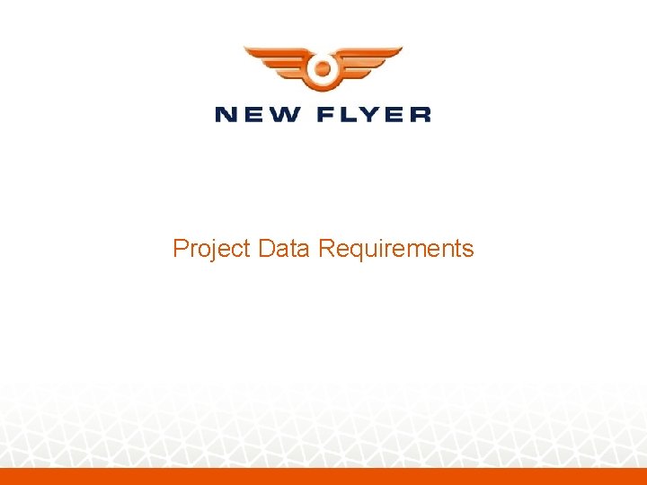 Project Data Requirements 