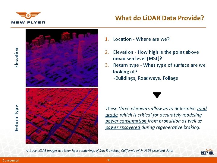 What do Li. DAR Data Provide? Elevation 2. Elevation - How high is the
