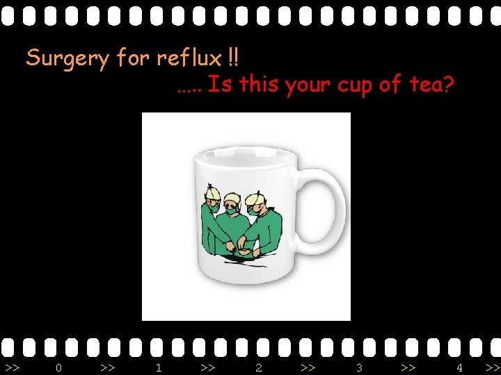 Surgery for reflux !! …. . Is this your cup of tea? >> 0
