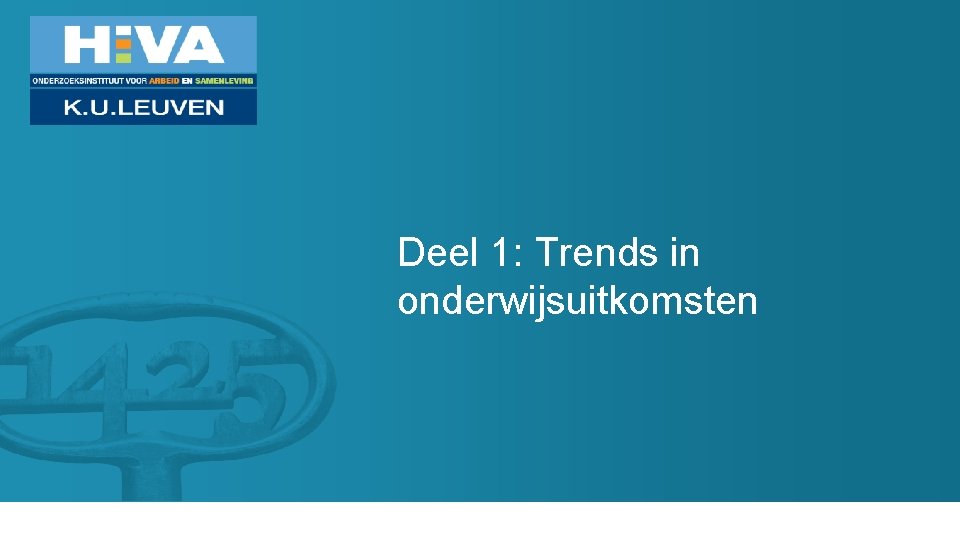 Deel 1: Trends in onderwijsuitkomsten 