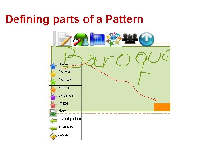 Defining parts of a Pattern 