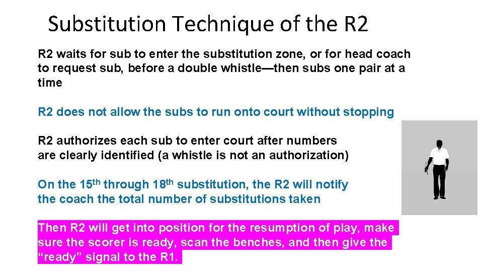 Substitution Technique of the R 2 waits for sub to enter the substitution zone,