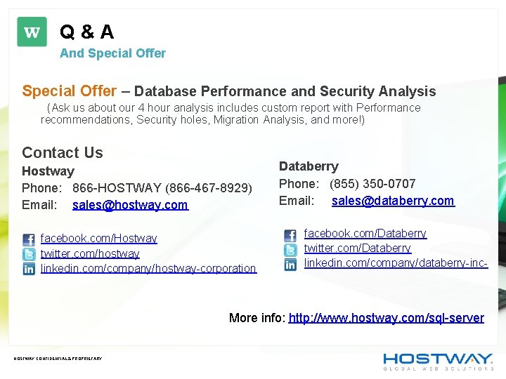Q&A And Special Offer – Database Performance and Security Analysis (Ask us about our Q&A And Special Offer – Database Performance and Security Analysis (Ask us about our