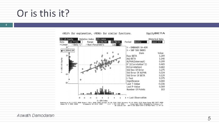 Or is this it? 5 Aswath Damodaran 5 