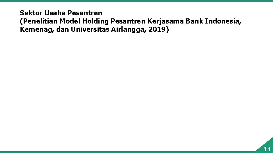 Sektor Usaha Pesantren (Penelitian Model Holding Pesantren Kerjasama Bank Indonesia, Kemenag, dan Universitas Airlangga,