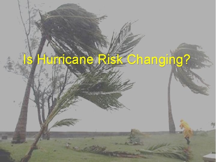 Is Hurricane Risk Changing? 
