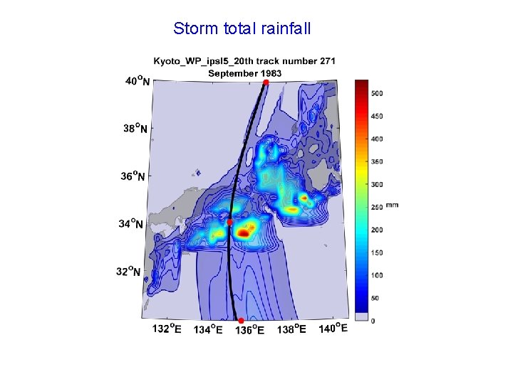 Storm total rainfall 