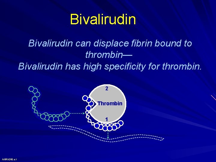 Bivalirudin can displace fibrin bound to thrombin— Bivalirudin has high specificity for thrombin. 2