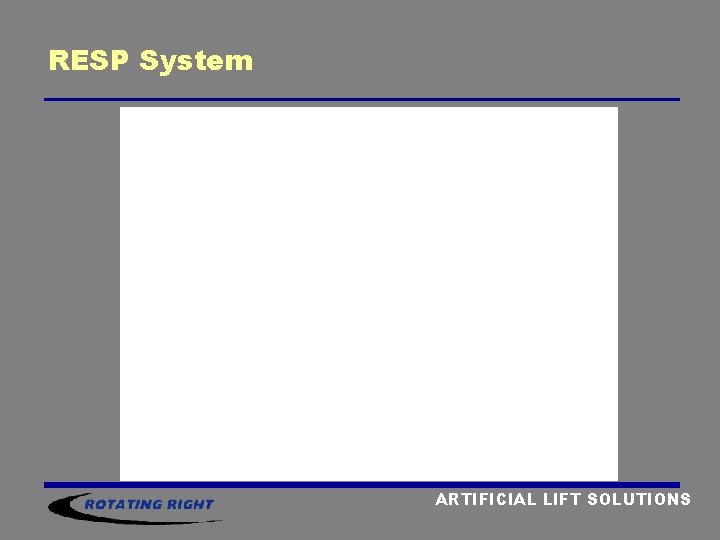 RESP System ARTIFICIAL LIFT SOLUTIONS  RESP System ARTIFICIAL LIFT SOLUTIONS