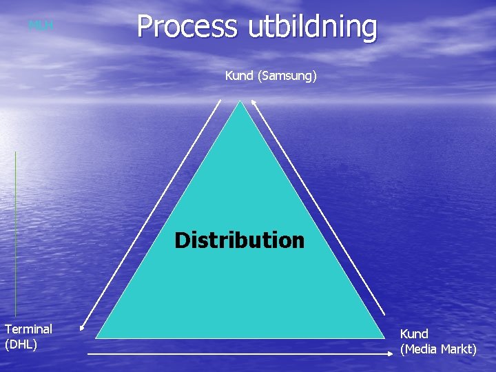 MLH Process utbildning Kund (Samsung) Distribution Terminal (DHL) Kund (Media Markt) 