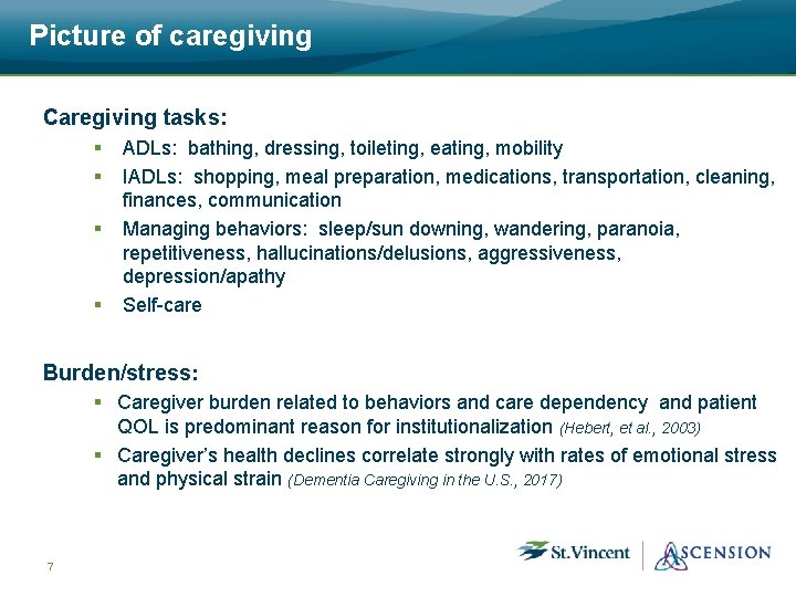 Picture of caregiving Caregiving tasks: § § ADLs: bathing, dressing, toileting, eating, mobility IADLs: