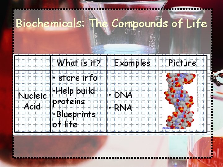 Biochemicals: The Compounds of Life 