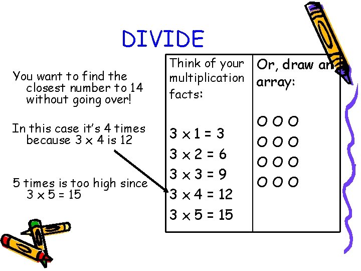 DIVIDE You want to find the closest number to 14 without going over! In