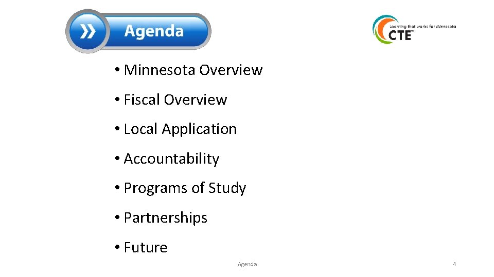 Agenda • Minnesota Overview • Fiscal Overview • Local Application • Accountability • Programs