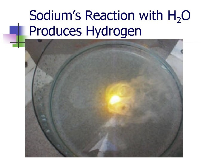 Sodium’s Reaction with H 2 O Produces Hydrogen 