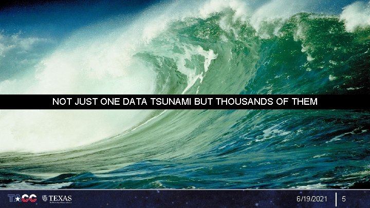 NOT JUST ONE DATA TSUNAMI BUT THOUSANDS OF THEM 6/19/2021 5 