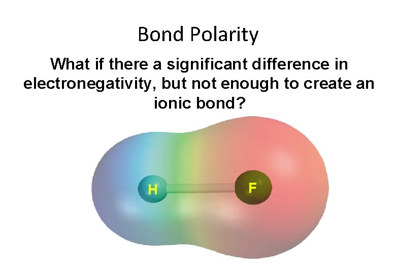 Bond Polarity What if there a significant difference in electronegativity, but not enough to