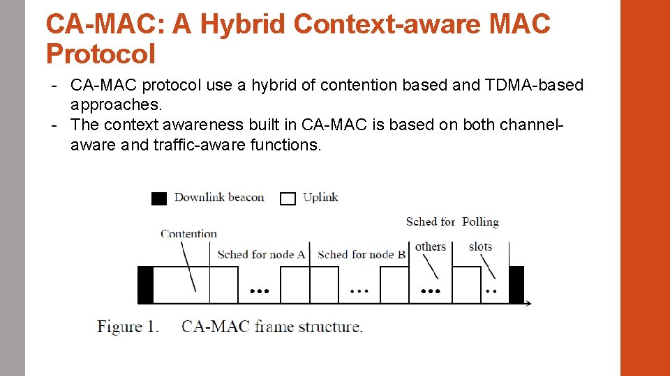 CA-MAC: A Hybrid Context-aware MAC Protocol - CA-MAC protocol use a hybrid of contention