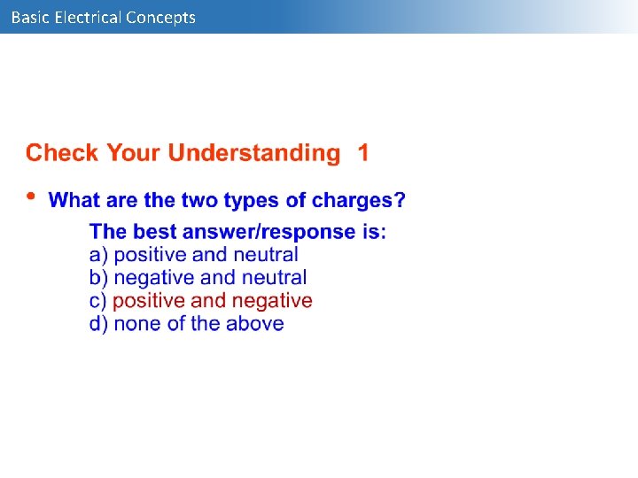Basic Electrical Concepts 
