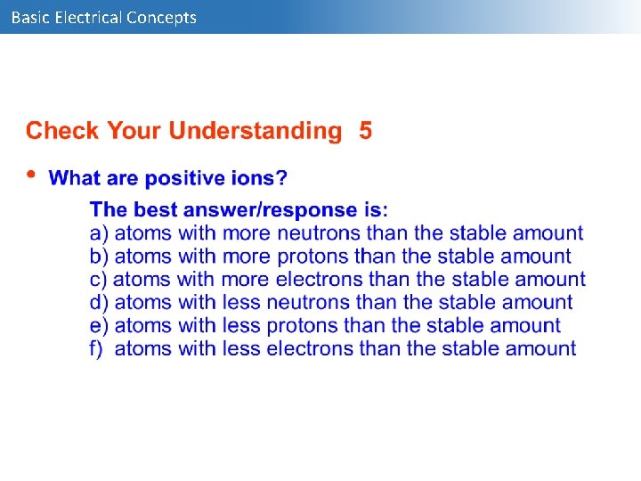 Basic Electrical Concepts 