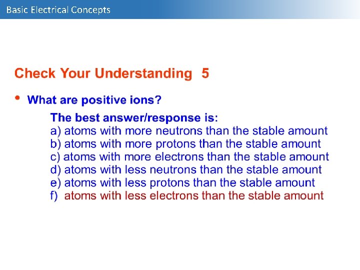 Basic Electrical Concepts 