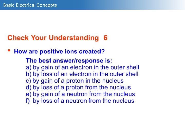 Basic Electrical Concepts 