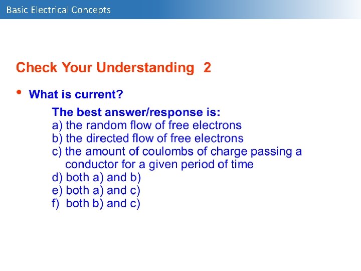 Basic Electrical Concepts 