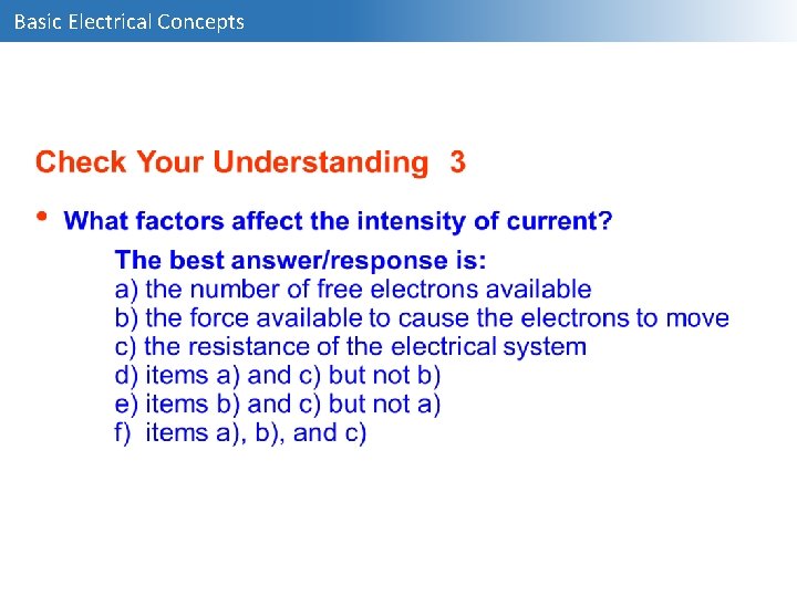 Basic Electrical Concepts 