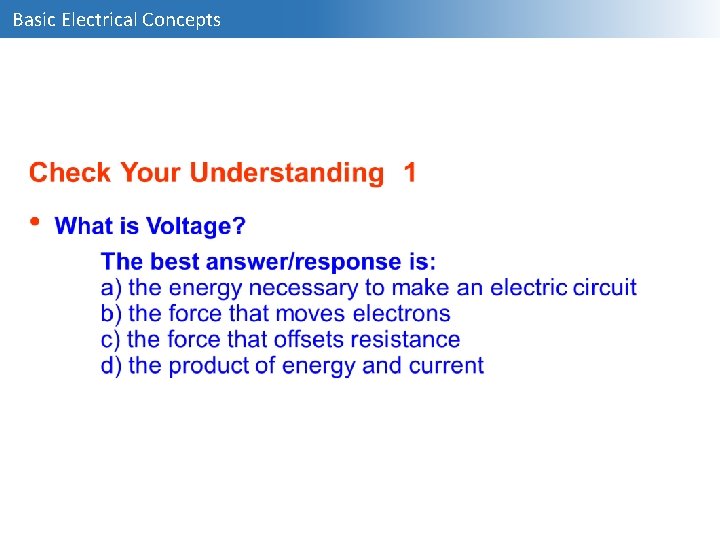 Basic Electrical Concepts 
