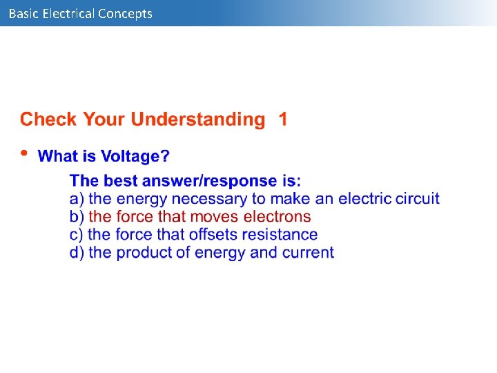 Basic Electrical Concepts 
