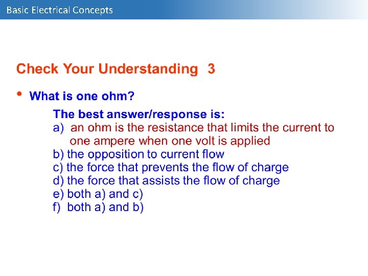 Basic Electrical Concepts 