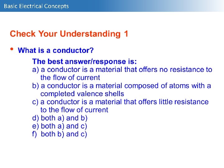 Basic Electrical Concepts 