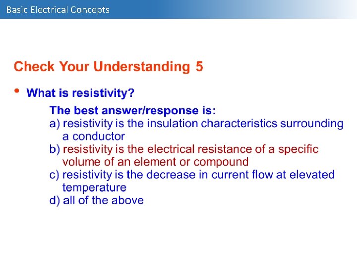 Basic Electrical Concepts 